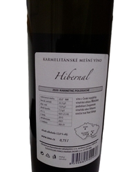 Hibernal - 2020, polosuché, kabinetní, mešní víno, KNA