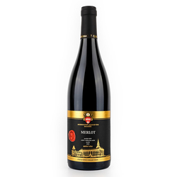 Merlot 2019, pozdní sběr, suché, zrálo v dubovém sudu, mešní víno, AZVK 