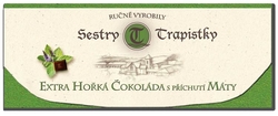 Extra hořká čokoláda s příchutí máty - Trapistky