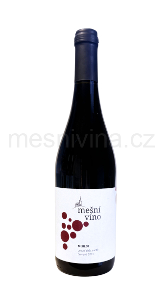 Mešní víno - Merlot 2023, suché, pozdní sběr