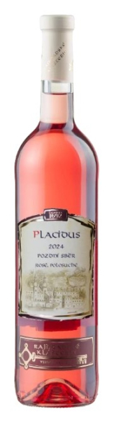 Placidus (Zweigeltrebe a Svatovavřinecké) - 2024, polosuché, pozdní sběr, rosé, Rajhradské klášterní vinné sklepy
