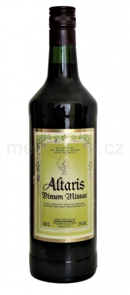 Altaris vinum missae, sladké, likérové mešní víno červené, Španělsko